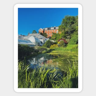 Greenhouse and Pond on Smith College Campus Sticker